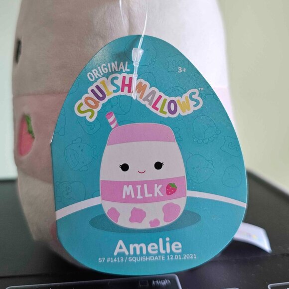 NWT 7.5" Amelie the strawberry milk Squishmallow - Picture 2 of 2